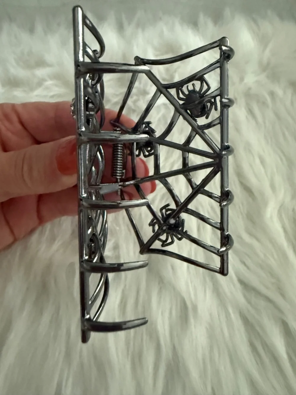 Piper K Black Slate Spider Web Hair Clip